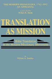 Cover of: Translation as mission by William Allen Smalley