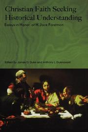 Cover of: Christian faith seeking historical understanding: essays in honor of H. Jack Forstman