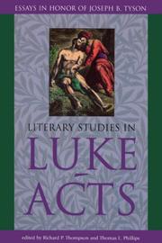 Cover of: Literary Studies in Luke Acts