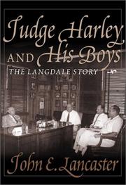 Cover of: Judge Harley and His Boys by John Lancaster