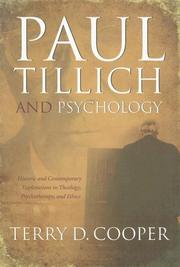 Paul Tillich and psychology by Terry D. Cooper