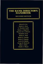 Cover of: The Bank director's handbook