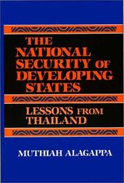 Cover of: The national security of developing states: lessons from Thailand