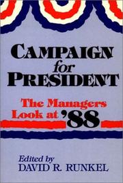 Cover of: Campaign for President | David R. Runkel