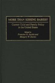 Cover of: More than kissing babies? by edited by Francine H. Jacobs and Margery W. Davies.