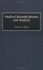 Cover of: Medical records review and analysis