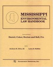 Cover of: Mississippi environmental law handbook | Jackson H. Ables