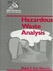 Cover of: Hazardous waste analysis