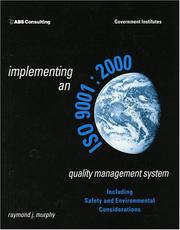 Cover of: Implementing an ISO 9001:2000-based quality management system by Raymond J. Murphy