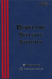 Cover of: Homeland security statutes.