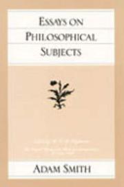Cover of: Essays on philosophical subjects by Adam Smith