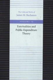 Cover of: Externalities and Public Expenditure Theory (Collected Works of James M Buchanan)