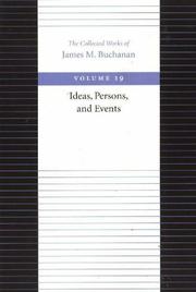 Cover of: Ideas, Persons, and Events (Collected Works of James M Buchanan)