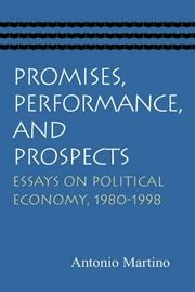 Promises, Performance, And Prospects by Antonio Martino