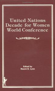 Cover of: United Nations Decade for Women world conference