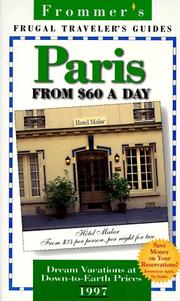 Cover of: Frommer's 97 Paris from $60 a Day by Alexander F. Lobrano