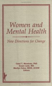 Cover of: Women and mental health: new directions for change