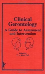 Cover of: Clinical gerontology: a guide to assessment and intervention