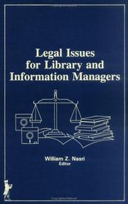 Cover of: Legal issues for library and information managers