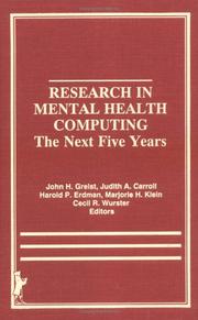 Cover of: Research in mental health computing--the next five years