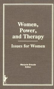 Cover of: Women, power, and therapy: issues for women