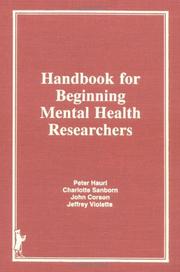 Cover of: Handbook for beginning mental health researchers by Peter Hauri ... [et al.].