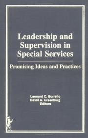 Cover of: Leadership and supervision in special services: promising ideas and practices