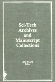 Cover of: Sci-tech archives and manuscript collections by Ellis Mount, editor.