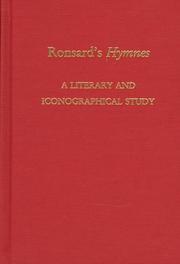 Cover of: Ronsard's Hymns: A Literary and Iconographical Study (Medieval and Renaissance Texts and Studies)