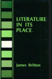 Cover of: Literature in its place