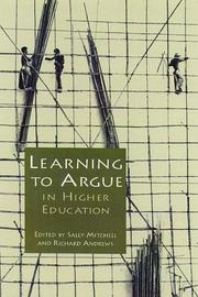 Cover of: Learning to argue in higher education