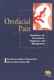 Cover of: Orofacial Pain: Guidelines for Assessment, Diagnosis, and Management
