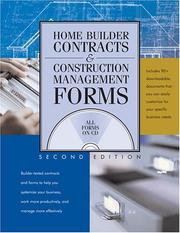 Home builder contracts & construction management forms by National Association of Home Builders (U.S.)