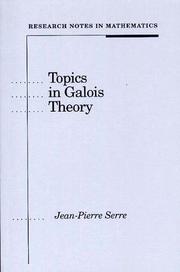 Cover of: Topics in Galois theory