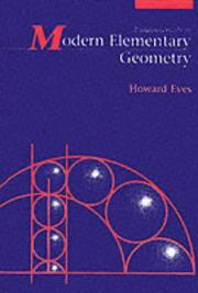 Cover of: Fundamentals of modern elementary geometry
