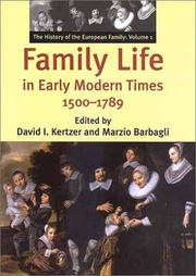Cover of: Family Life in Early Modern Times, 1500-1789 (The History of the European Family, Volume 1)