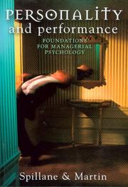 Cover of: Personality And Performance: Foundations for Managerial Psychology