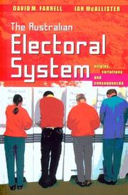 Cover of: The Australian Electoral System by David M. Farrell, Ian McAllister