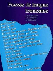 Cover of: Poesie De Langue Francaise