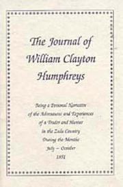 Cover of: Journal William Clayton (Colin Webb Natal & Zululand S.)