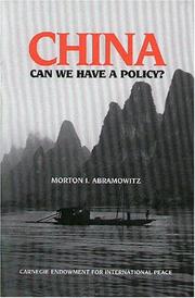 Cover of: China: can we have a policy?