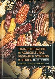 Cover of: Transformation of agricultural research systems in Africa by Cyrus G. Ndiritu, John K. Lynam, and Adiel N. Mbabu, editors.