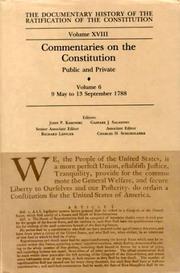 Cover of: Ratification Constitution V18 by 