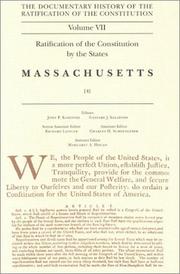 Cover of: The Documentary History of the Ratification of the Constitution, Volume VII by 