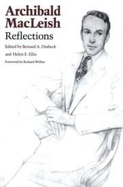 Cover of: Archibald Macleish: Reflections
