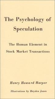 Cover of: The Psychology of Speculation by Henry Howard Harper