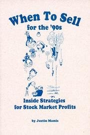 Cover of: When to sell for the '90s: inside strategies for stock market profits.
