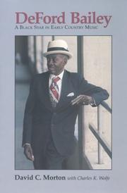 Cover of: Deford Bailey by David C. Morton, Charles K. Wolfe