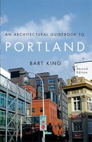 Cover of: An Architectural Guidebook to Portland | Bart King