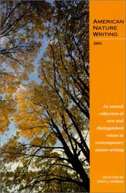 Cover of: American Nature Writing 2001 (American Nature Writing, 2001)